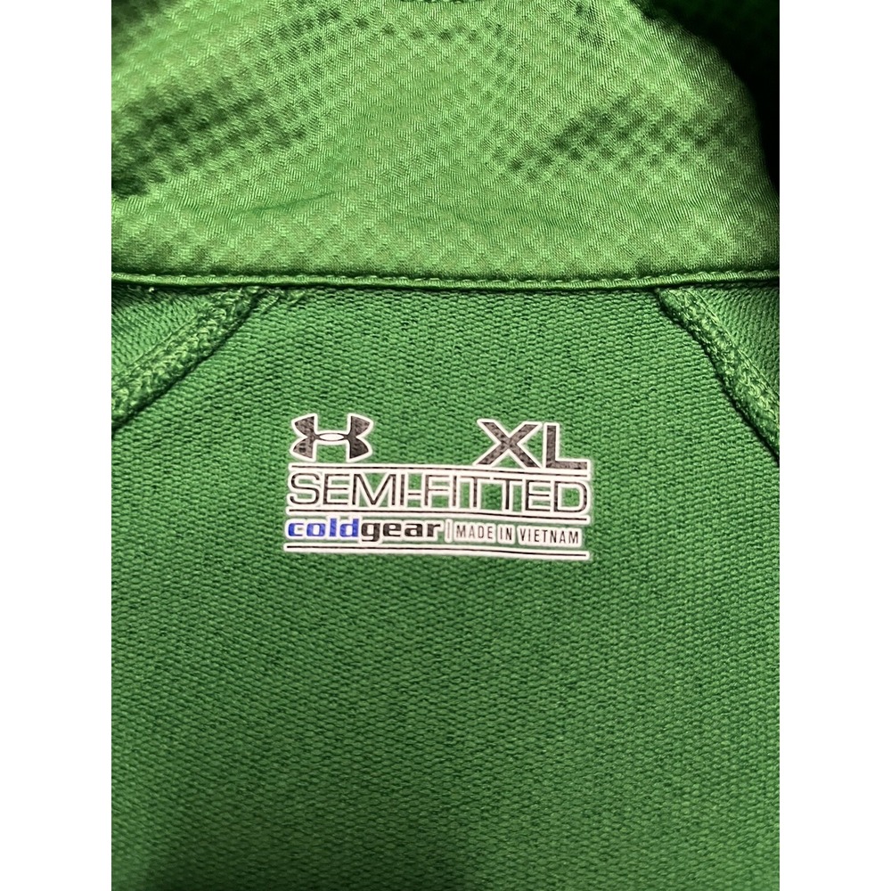 Under Armour Semi-Fitted Cold Gear Pullover University North Dakota XL Green - Picture 3 of 14